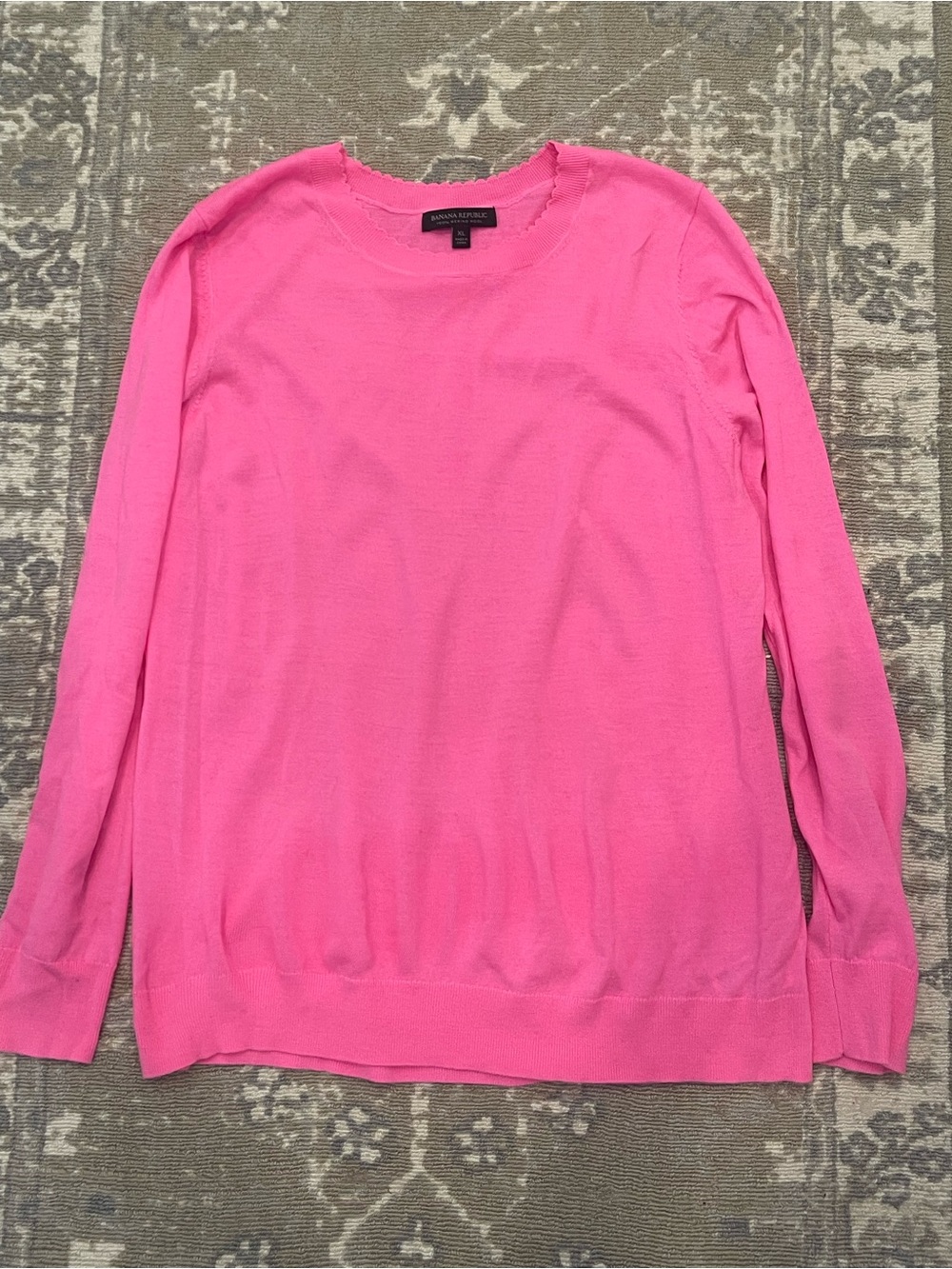 Banana Republic Hot Pink Merino Wool Top